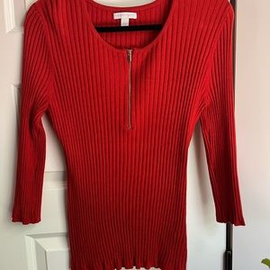 EUC NY&Co. Ribbed Sweater, Burnt Orange